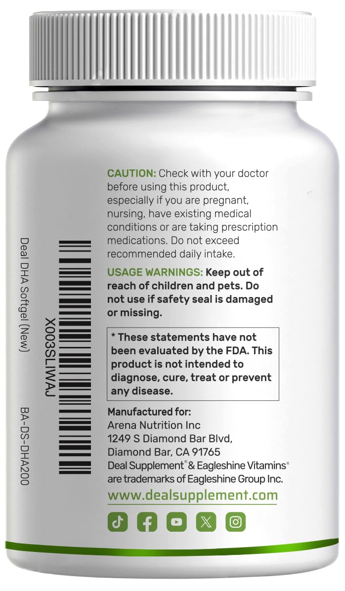 Deal Supplement DHA mercury-free badge emphasizes safety.