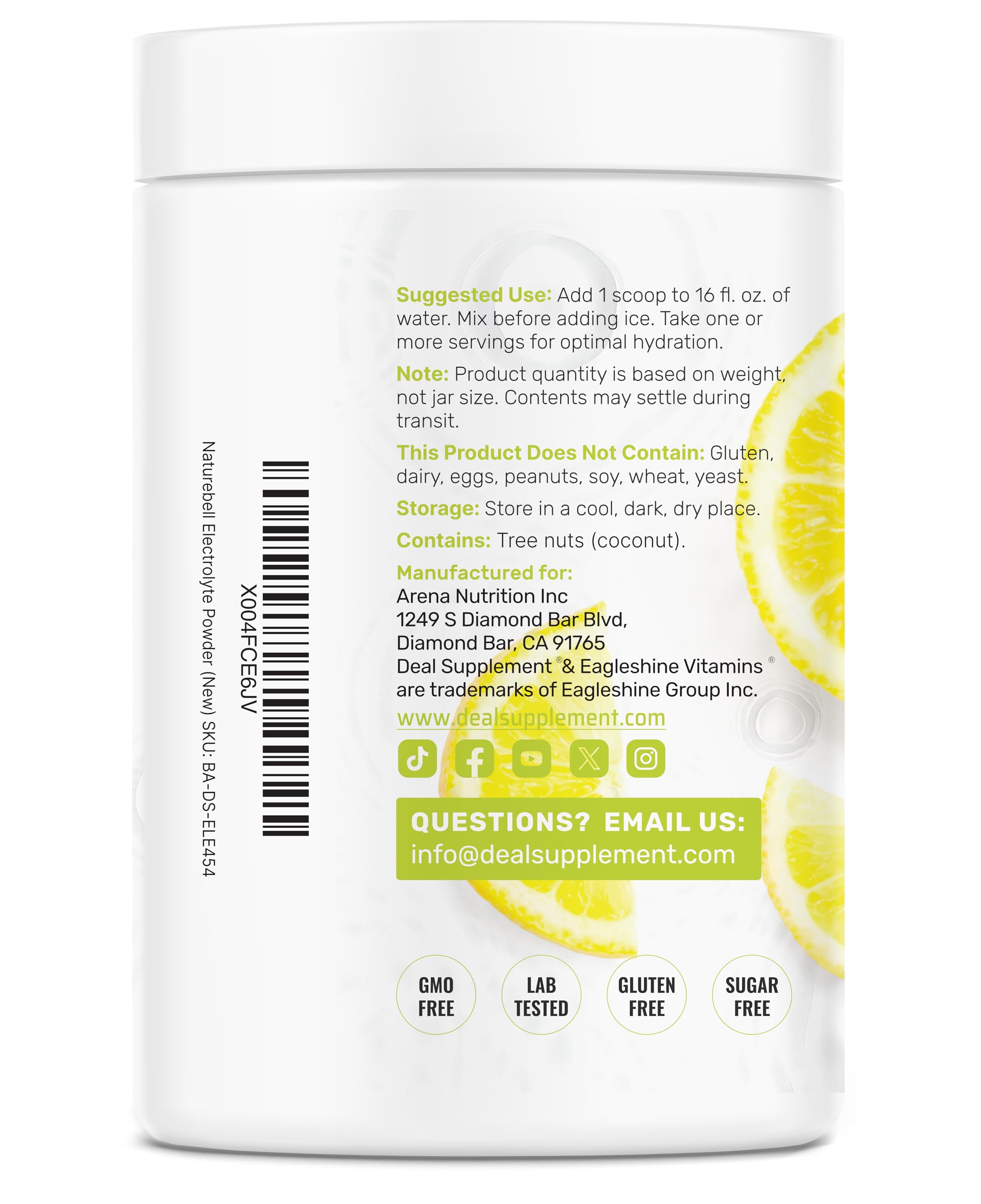 DEAL SUPPLEMENT daily hydration mix for water, smoothies, or tea