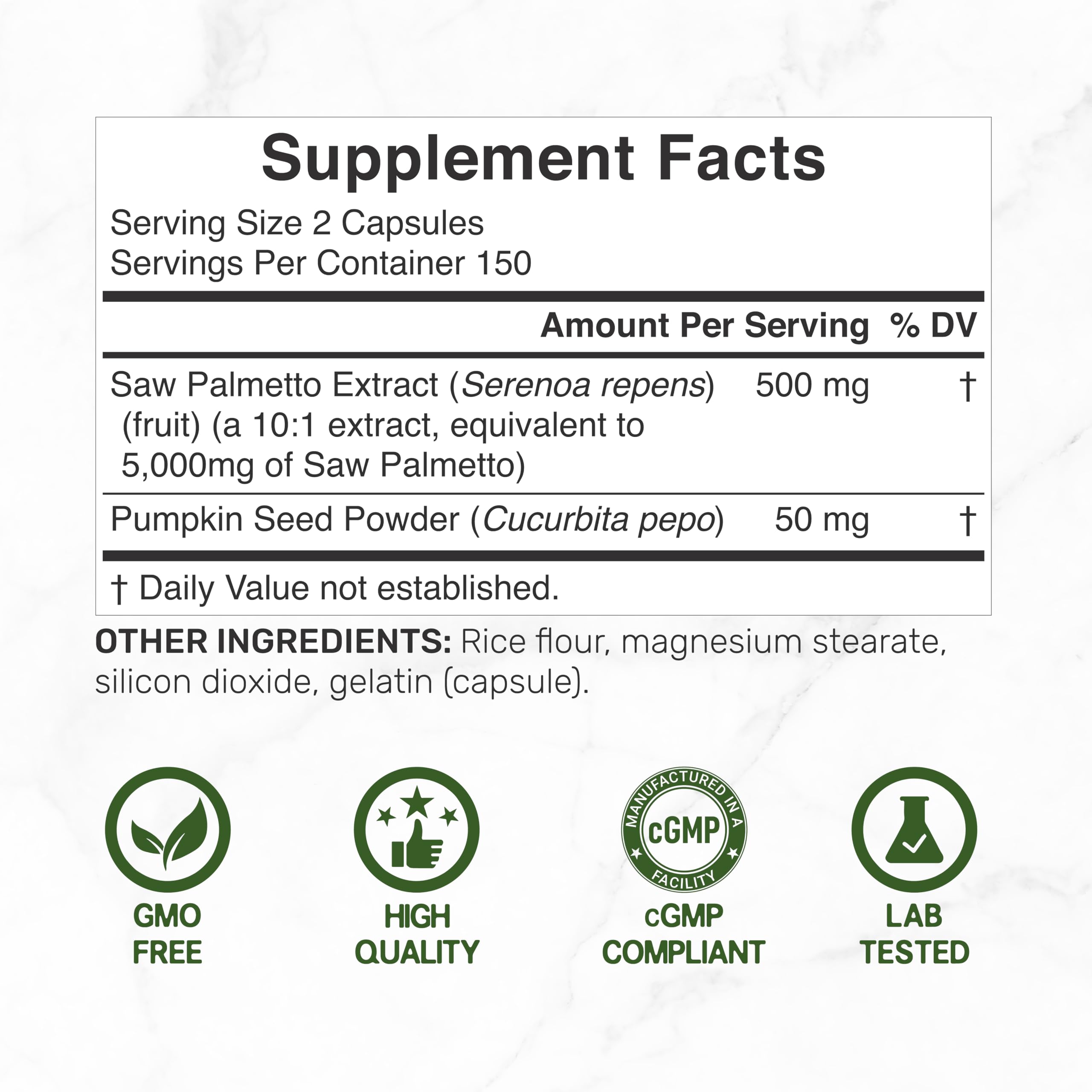 Deal Supplement label close-up indicating non-GMO USA-made formulation