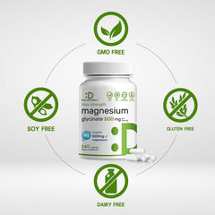 Deal Supplement bottle label closeup highlights chelated magnesium for better bioavailability