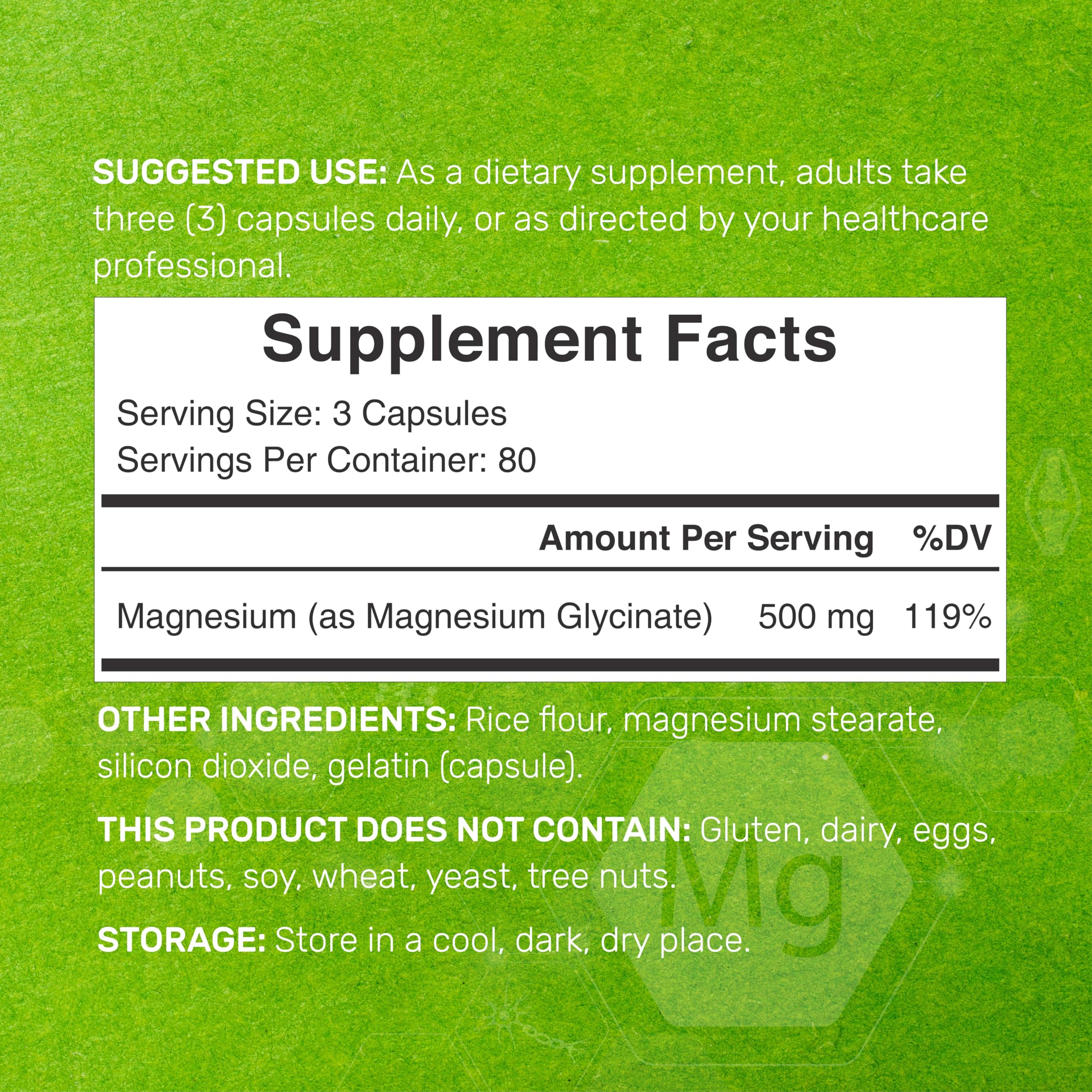 Deal Supplement capsules inside illustrate a convenient three-capsule serving for 500 mg