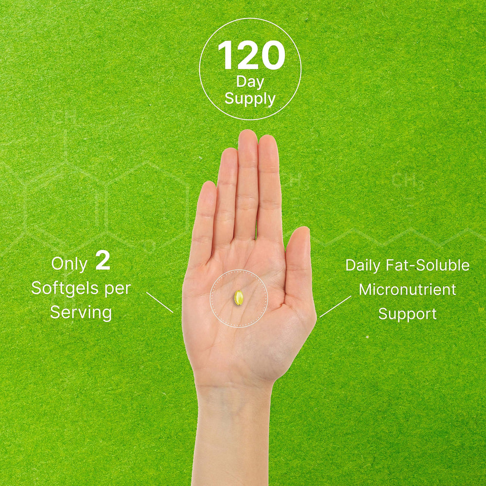 DEAL SUPPLEMENT 240-count bottle supports a four-month supply and steady intake.