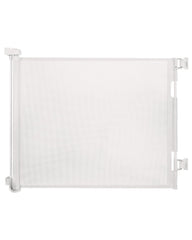 DEAR LOV retractable gate on stairs provides a secure barrier for babies and pets.