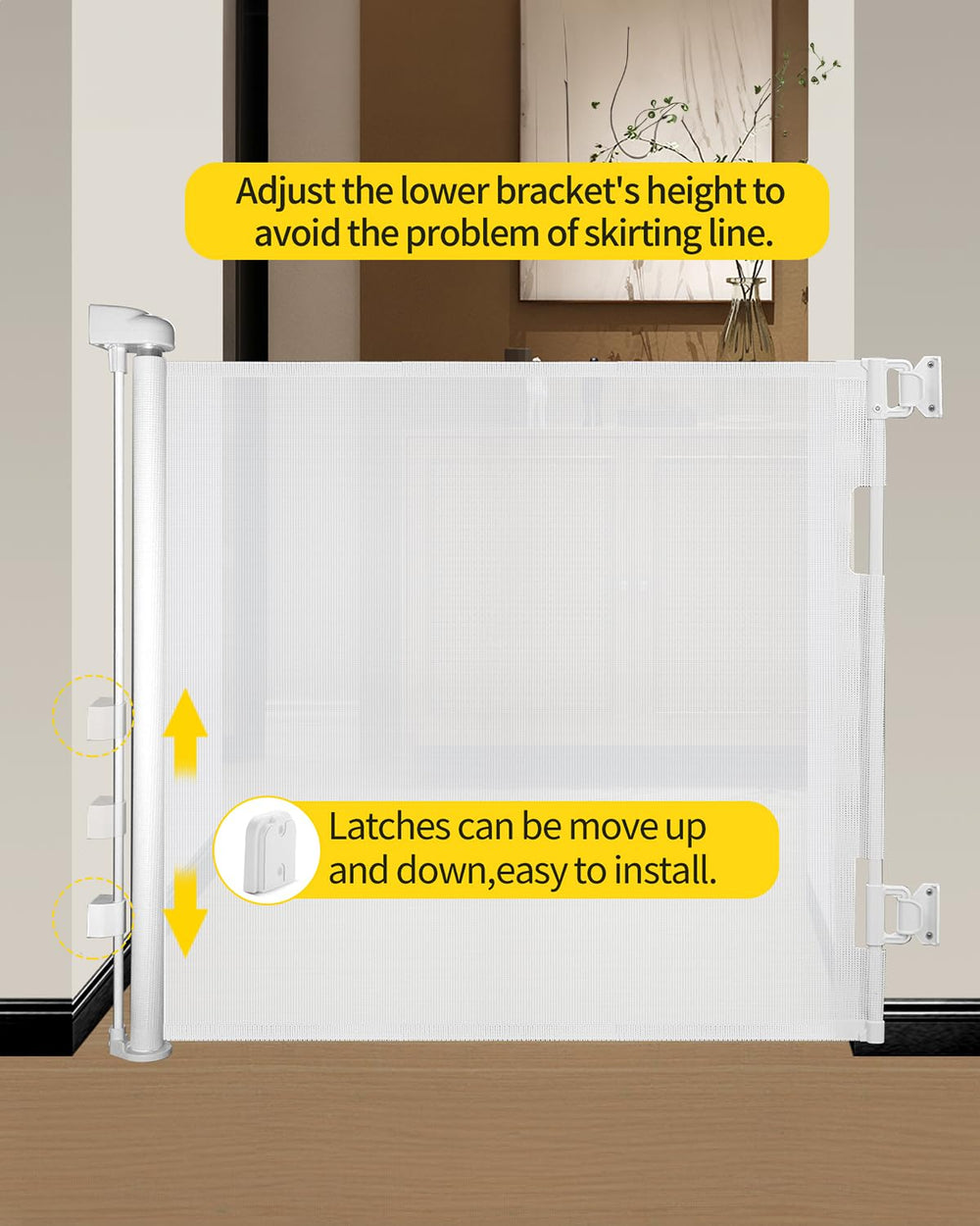 Indoor and outdoor use makes this gate versatile for homes.