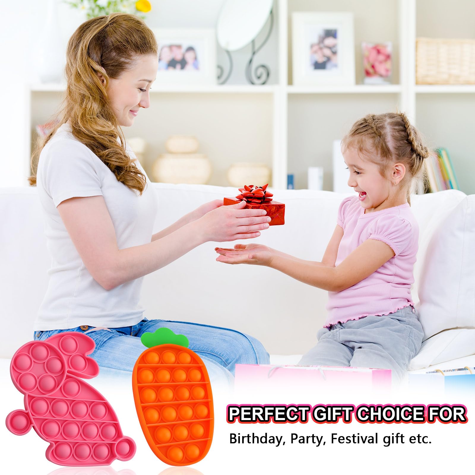 DEARIDAP Easter party gifts brighten baskets with bunny and carrot fun.