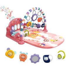 Dearlomum piano key on the play mat invites touch and curiosity