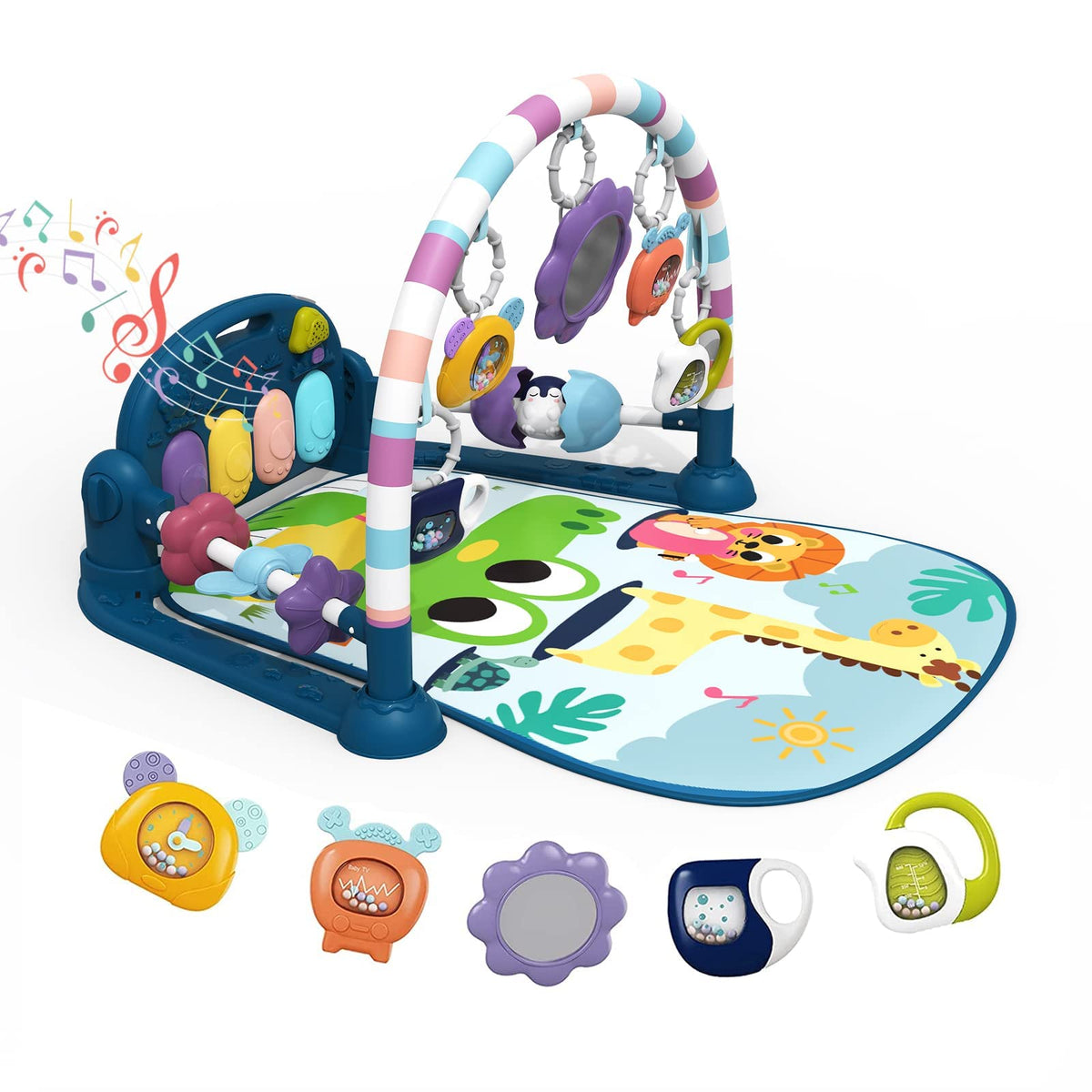 Dearlomum baby play mat gym with mat-gym layout supports exploration and tummy time