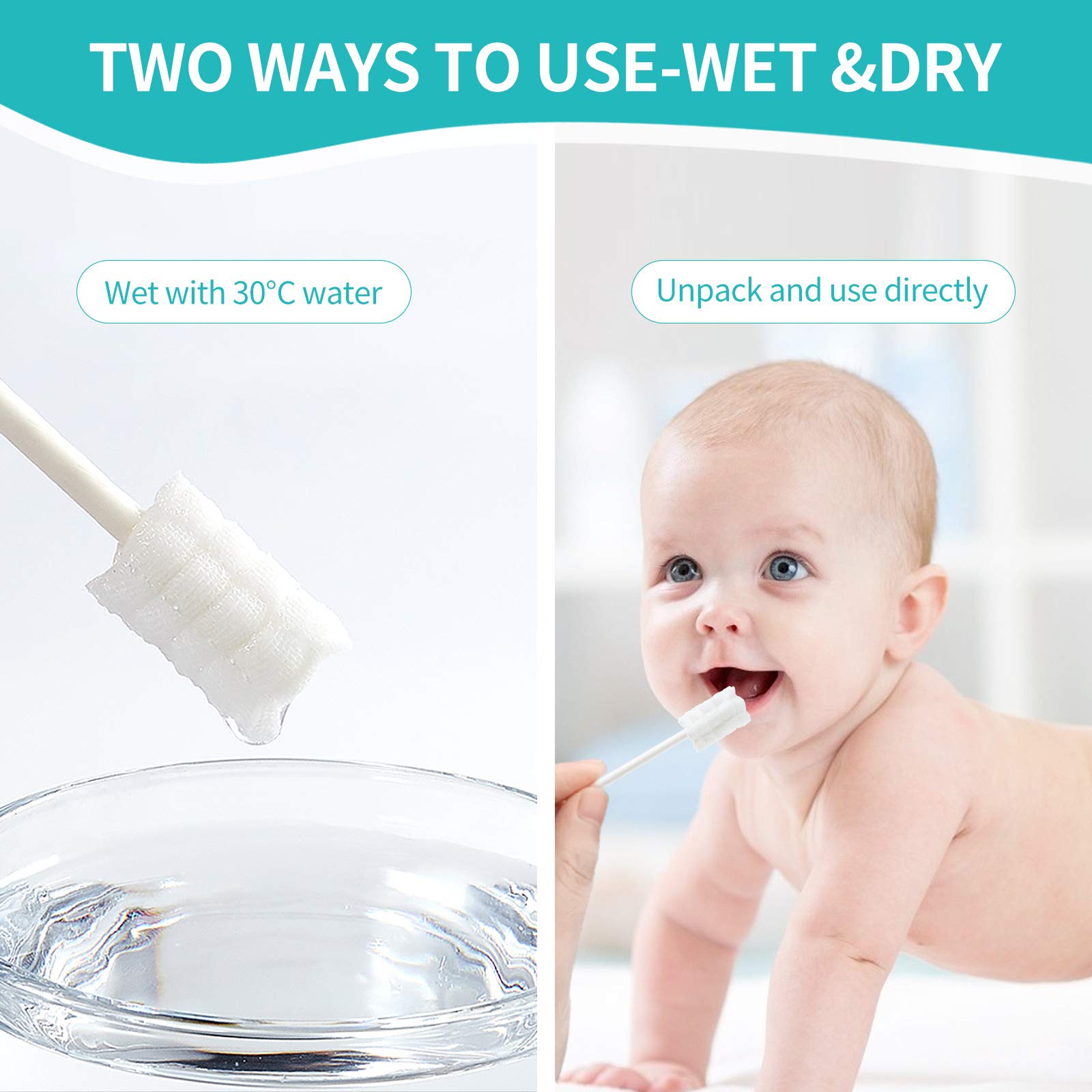 Disposable gauze Dearlomum baby tongue cleaner for safe oral cleaning