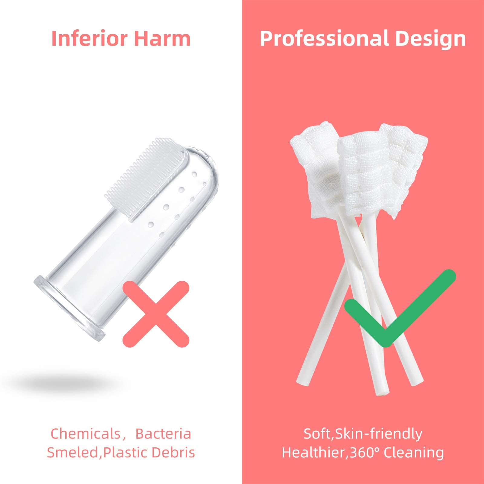 Dearlomum baby tongue cleaner with gums massage feature soothing teething gums