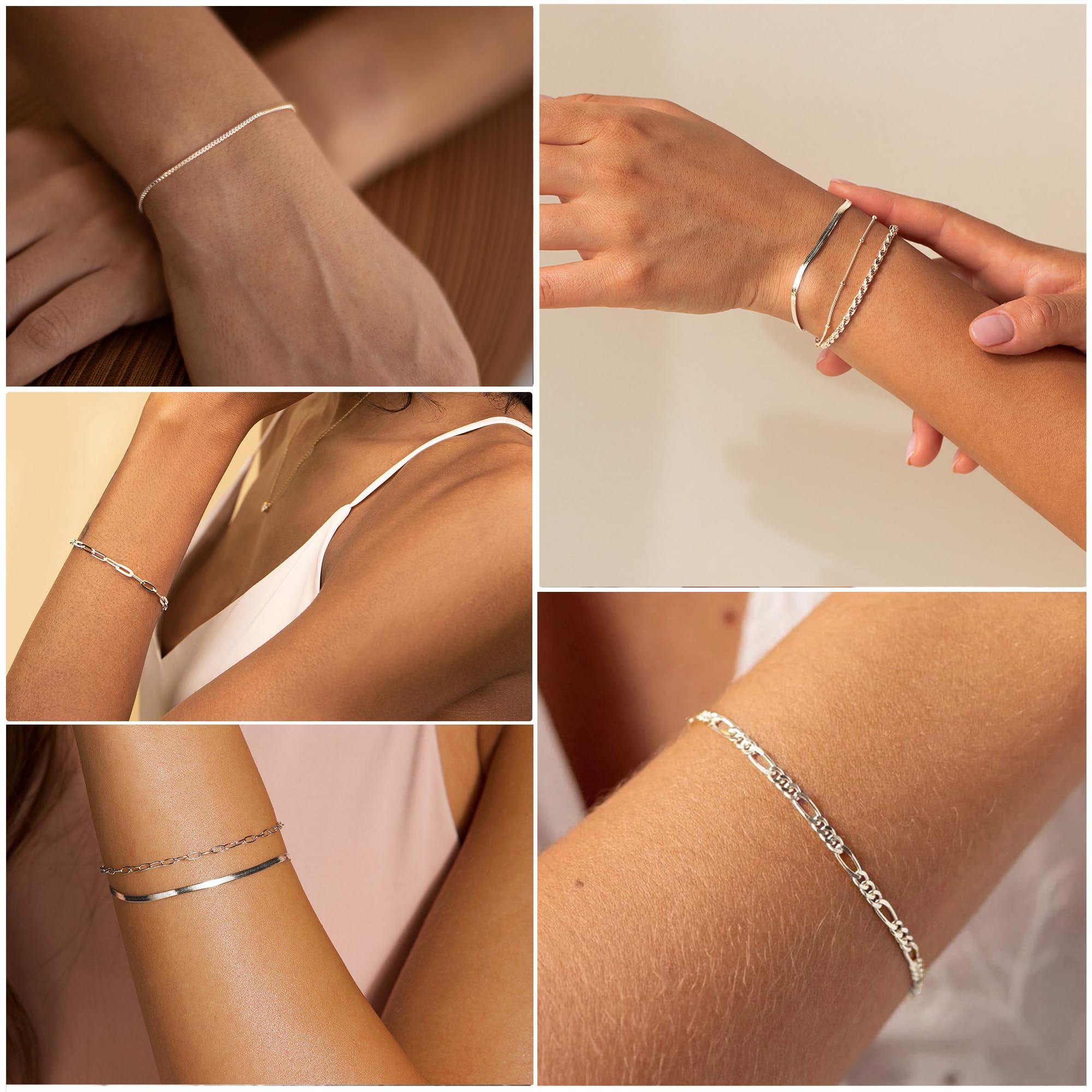 DEARMAY paperclip bracelet with trendy, stackable style.