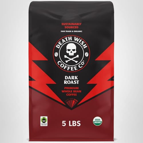 Pour-over scene with Death Wish Coffee for a strong start.