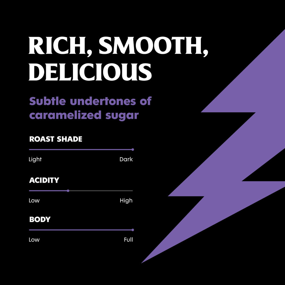 Death Wish Coffee pour shot displaying robust flavor