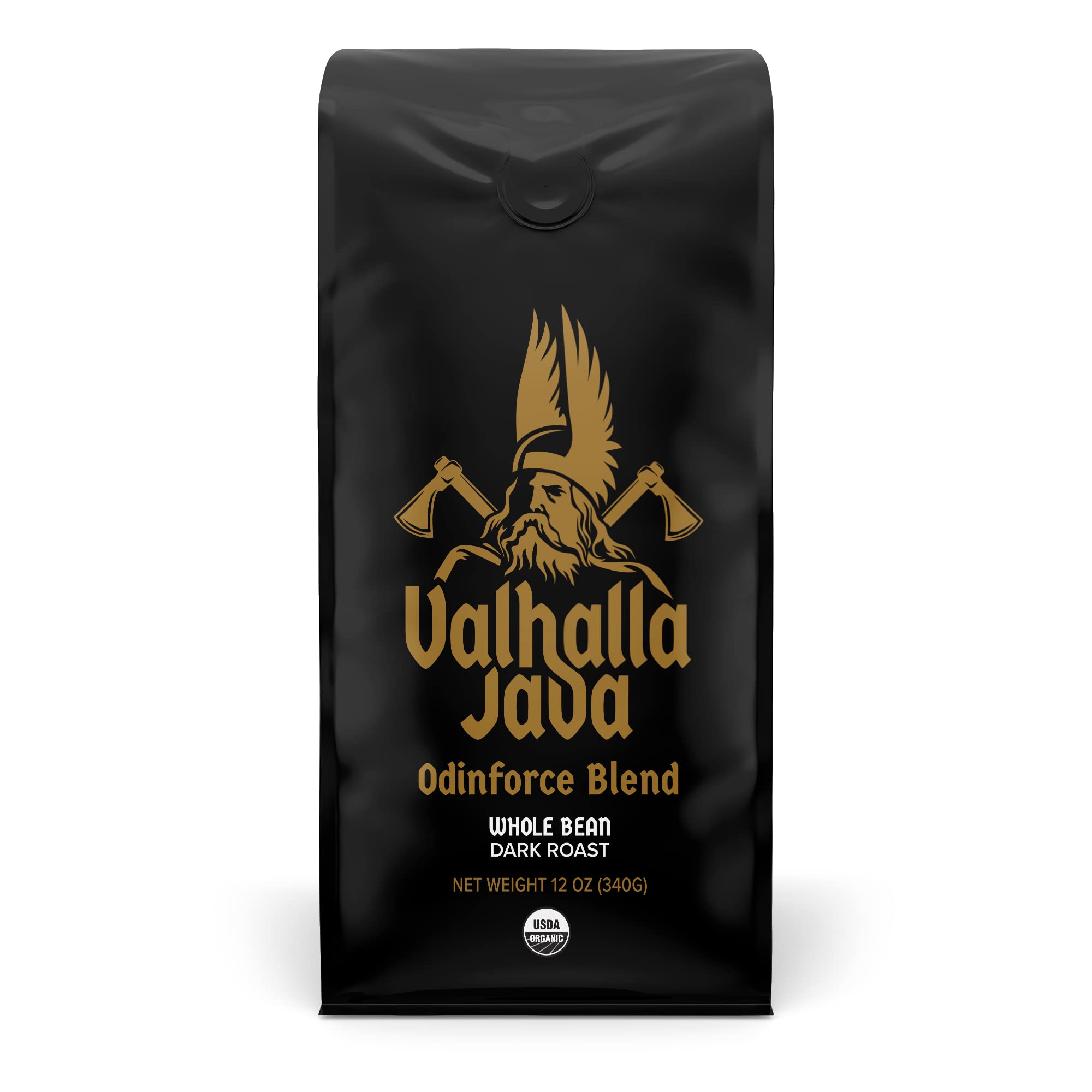 Death Wish Coffee Valhalla Java Odinforce packaging emphasizes freshness