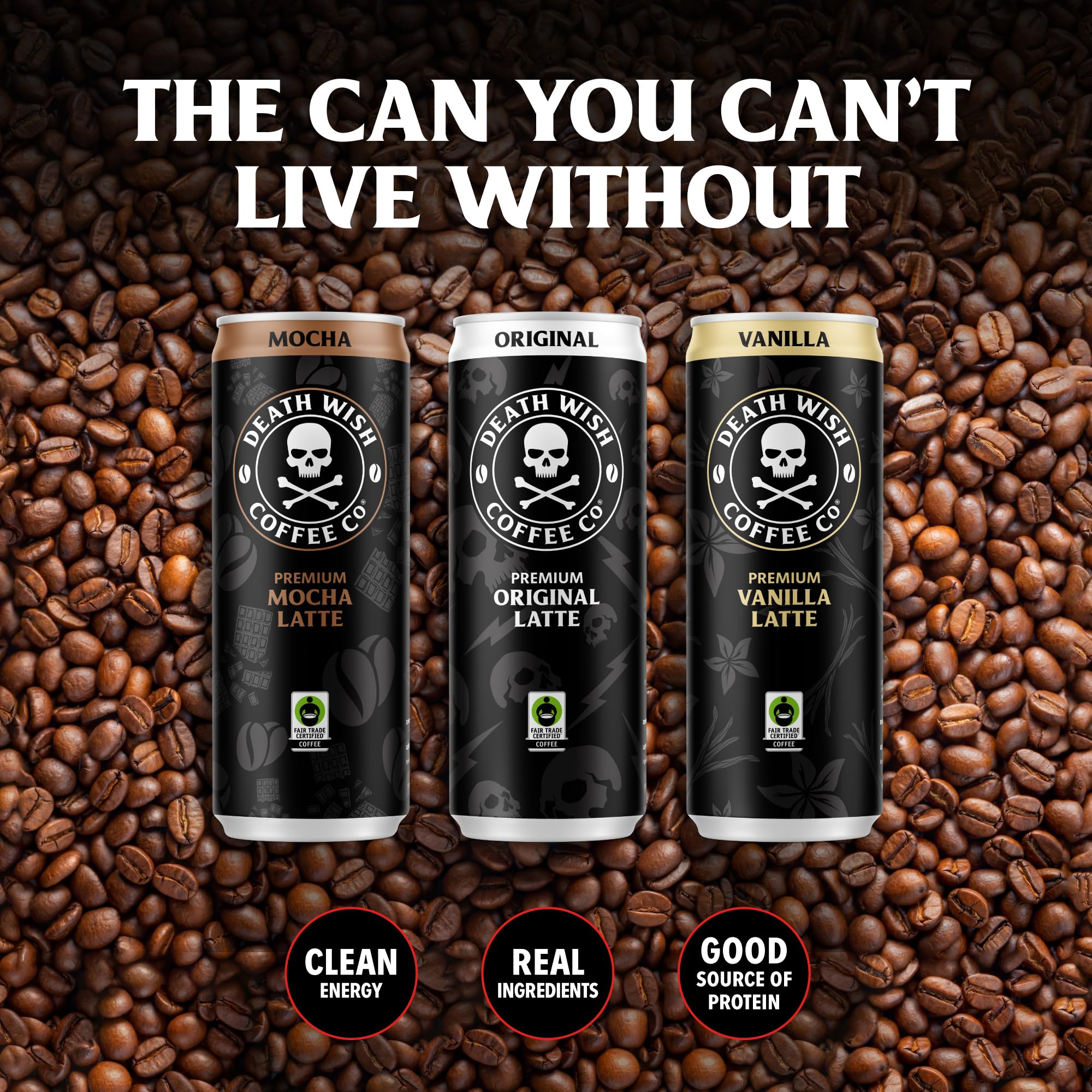 Death Wish Coffee Vanilla Latte milk swirl illustrating creaminess and flavor balance.