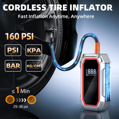 DECHANIE 160psi tire inflator enables fast, precise inflation on the go