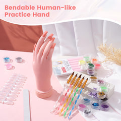Deciniee 100pcs nail tips ideal for practice and design experiments