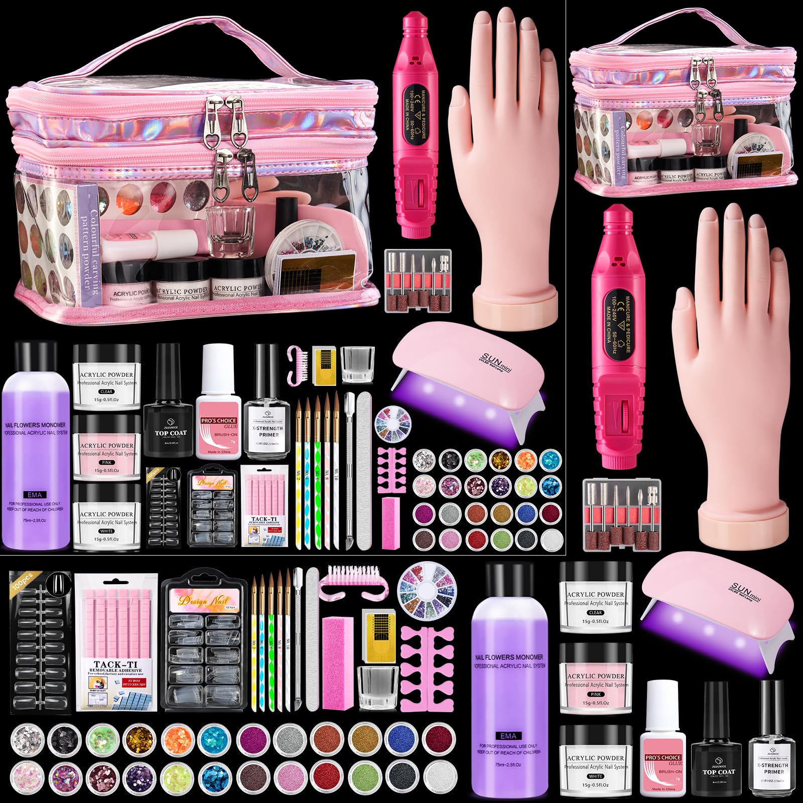 Deciniee practice hand for beginners showing lifelike nails for practice sessions