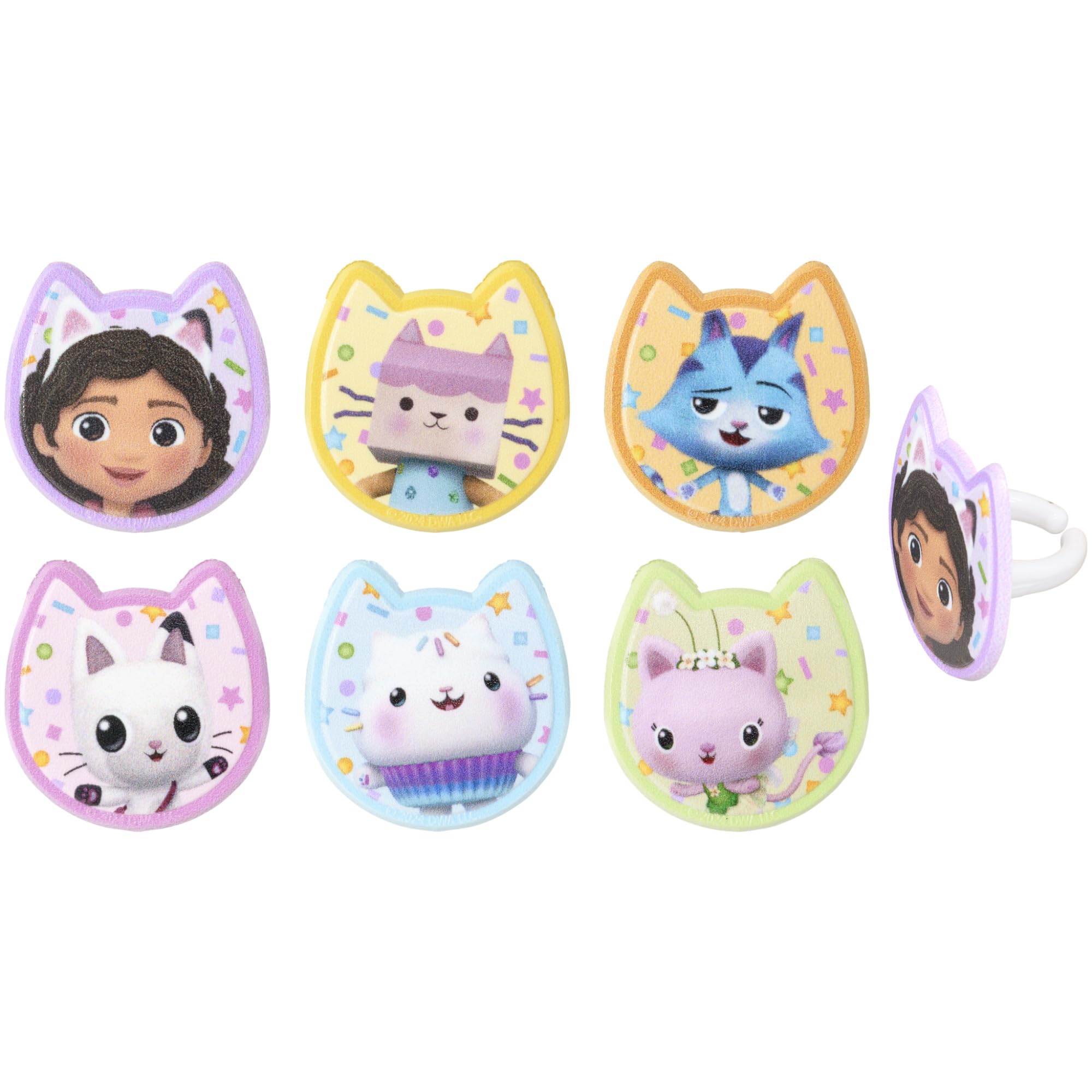 DecoPac Gabby's Dollhouse Baby Box ring offers cute cake accents.