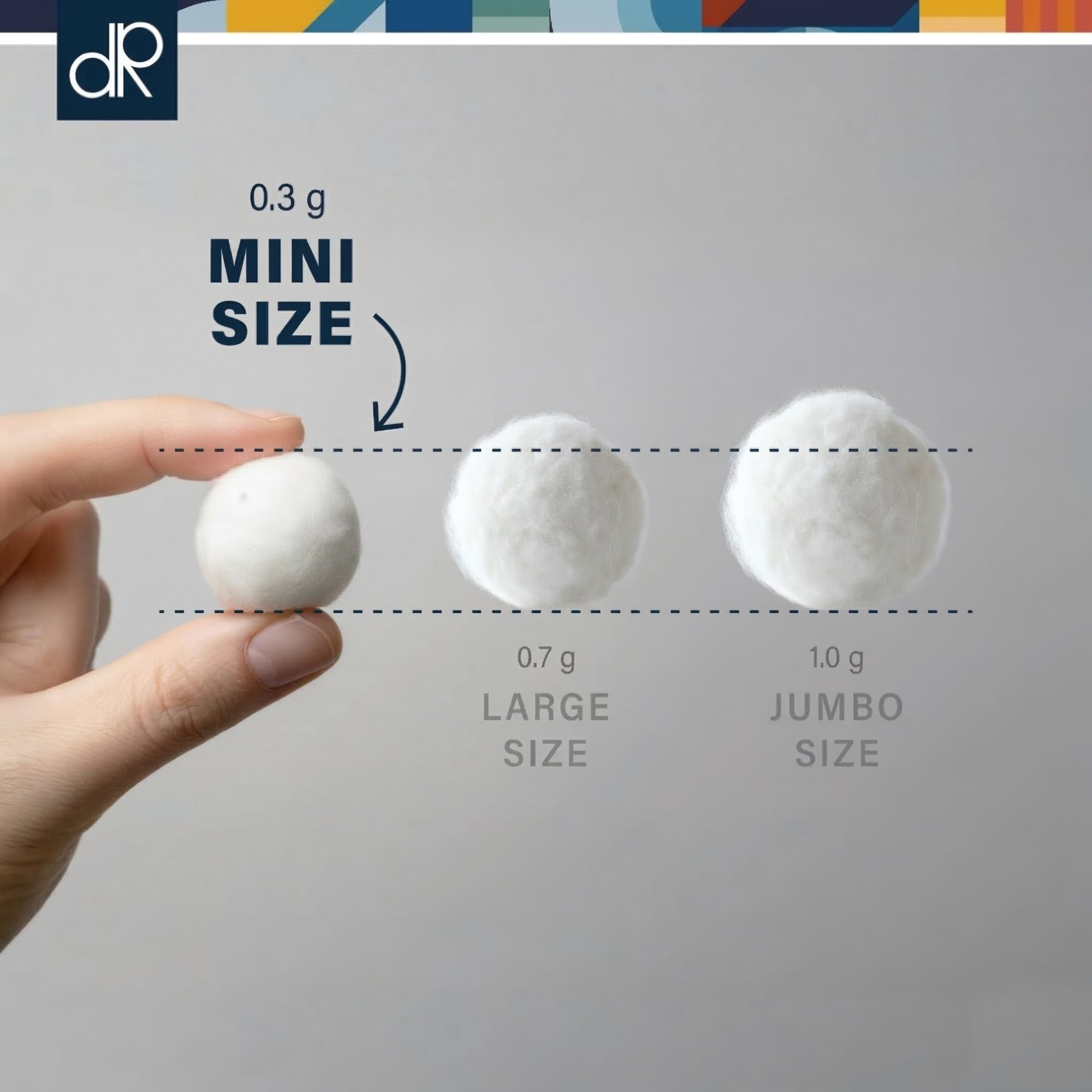 DecorRack cotton balls for makeup removal, delivering soft absorption with each use.