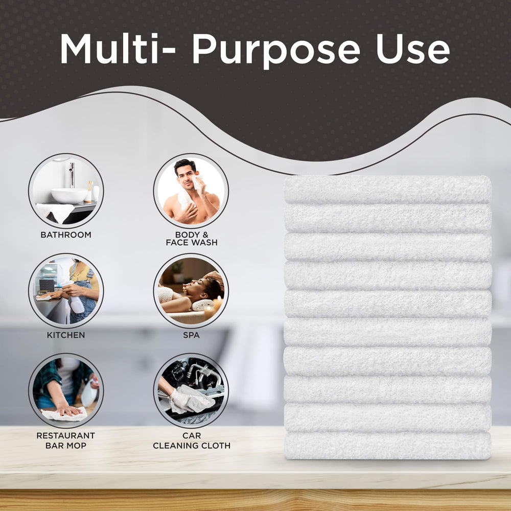 DecorRack washcloth durable-350gsm-12x12 close-up stays plush after repeated washing.