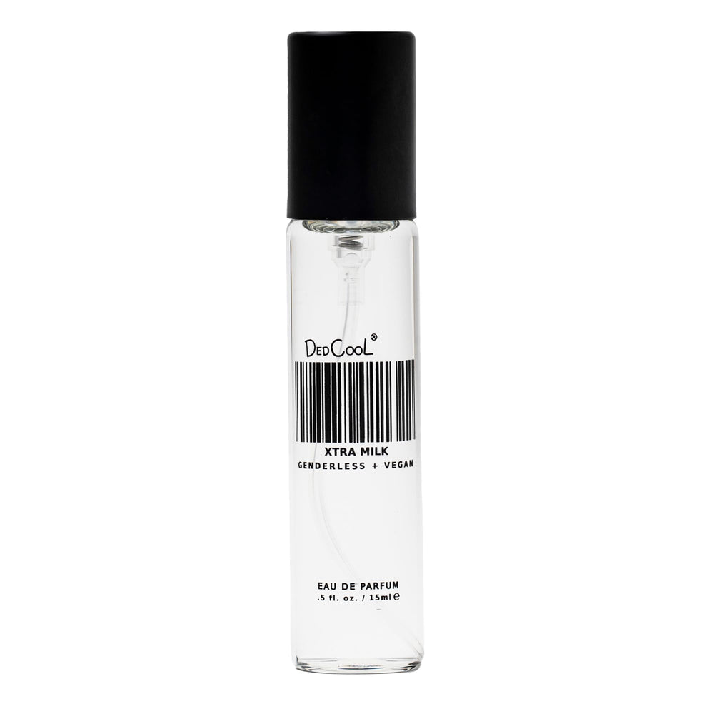 DedCool Xtra Milk bottle with bergamot cap, offering a bright, long-lasting daytime scent.