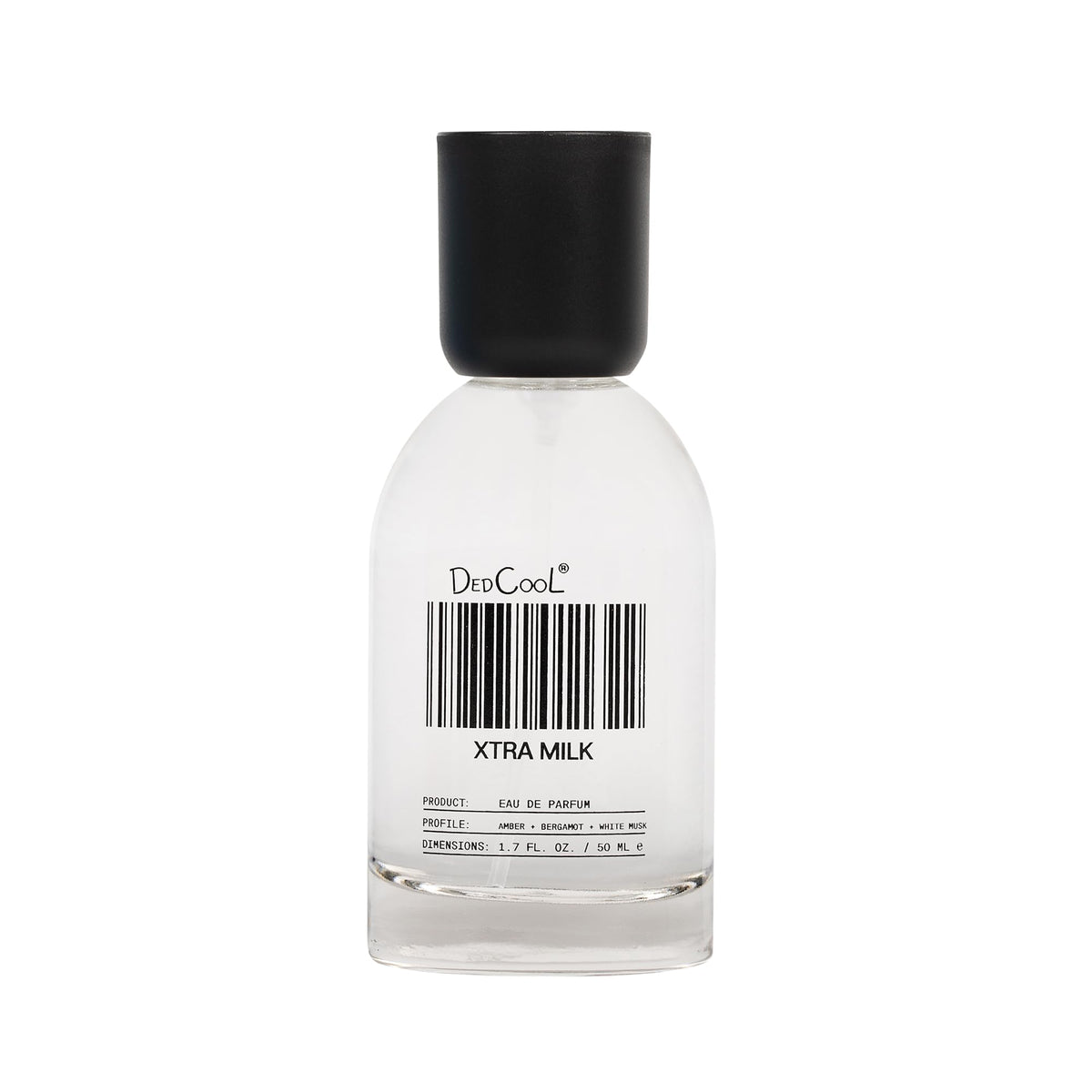 DedCool Xtra Milk bottle pour reveals a clean unisex scent for daily wear.