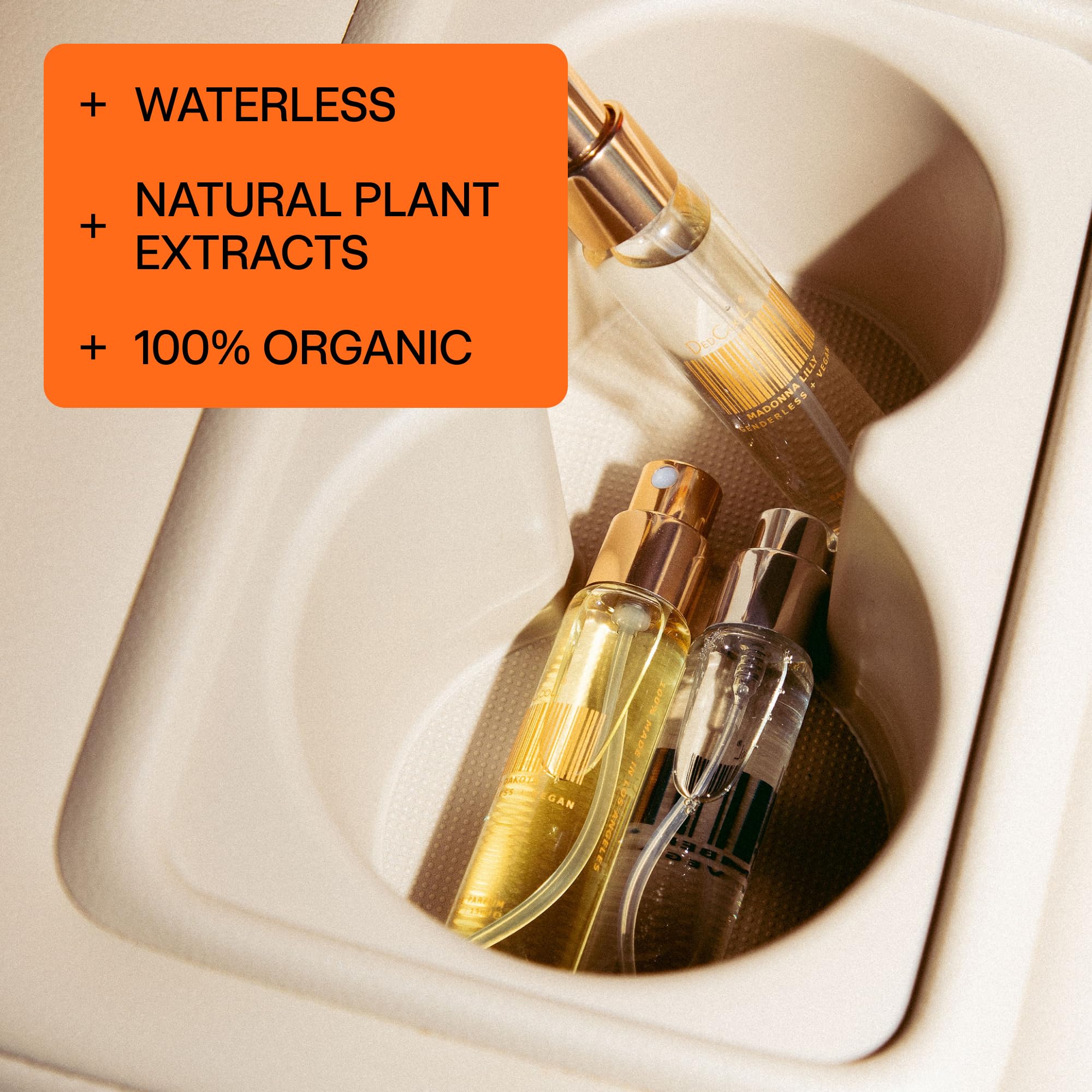 DedCool Xtra Milk minimalist bottle complements modern vanity spaces.