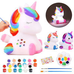 Dededa Paint Your Own Unicorn Night Light kit with a 5-inch lamp for cozy room ambiance