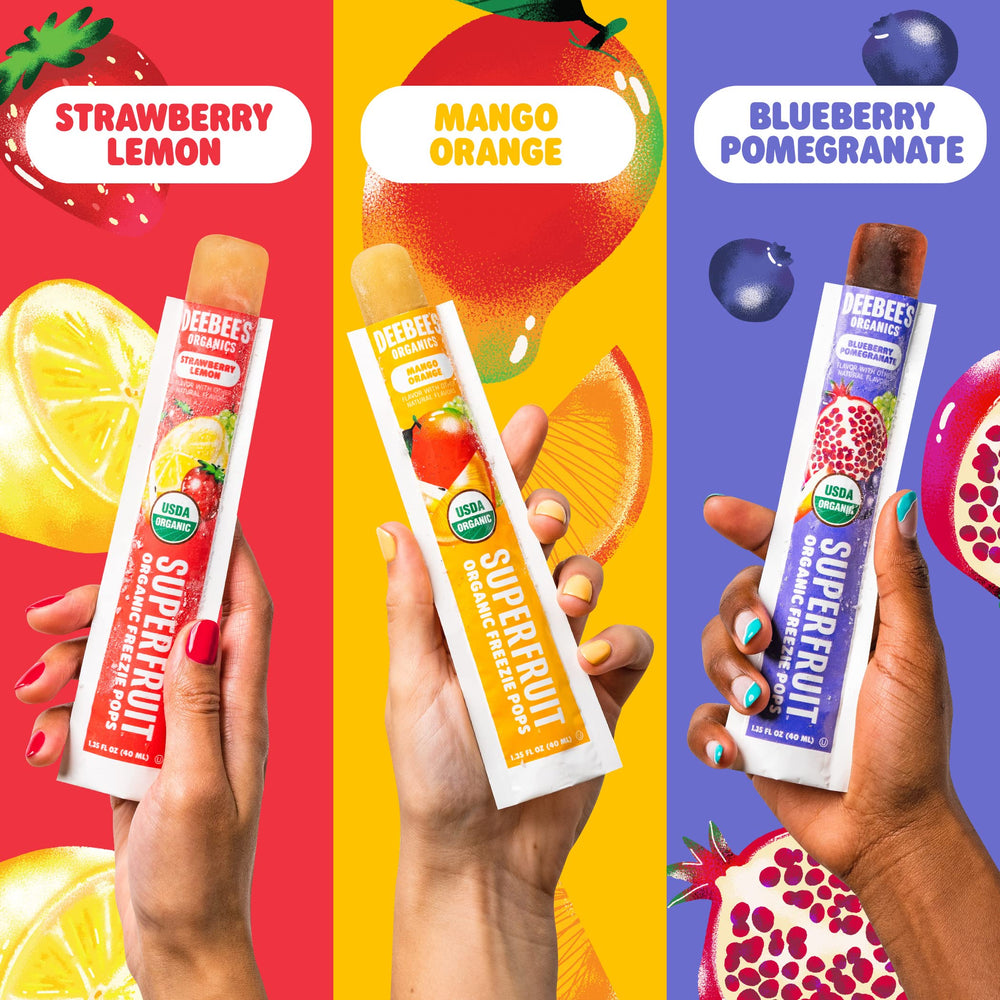 Freezer-ready Deebee's Freezie Pops; easy to store and quick to enjoy