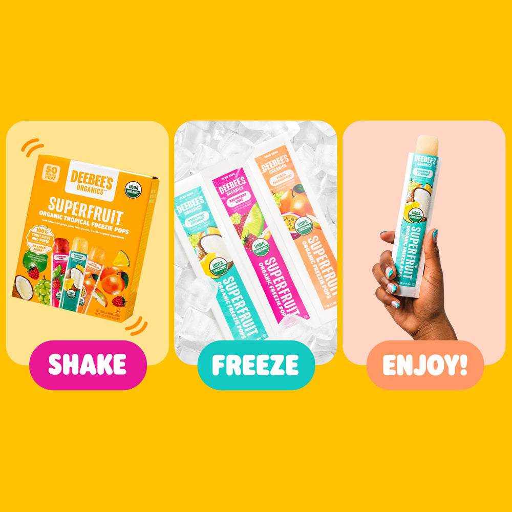 Deebee's Freezie Pops Pack-50 demonstrates convenient, kid-friendly snacks for busy days.