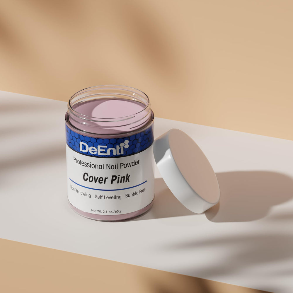 DeEnti acrylic powder no-yellowing formula for lasting clarity.