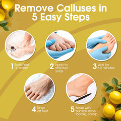 DeEnti Callus Remover being applied to heel for targeted care.