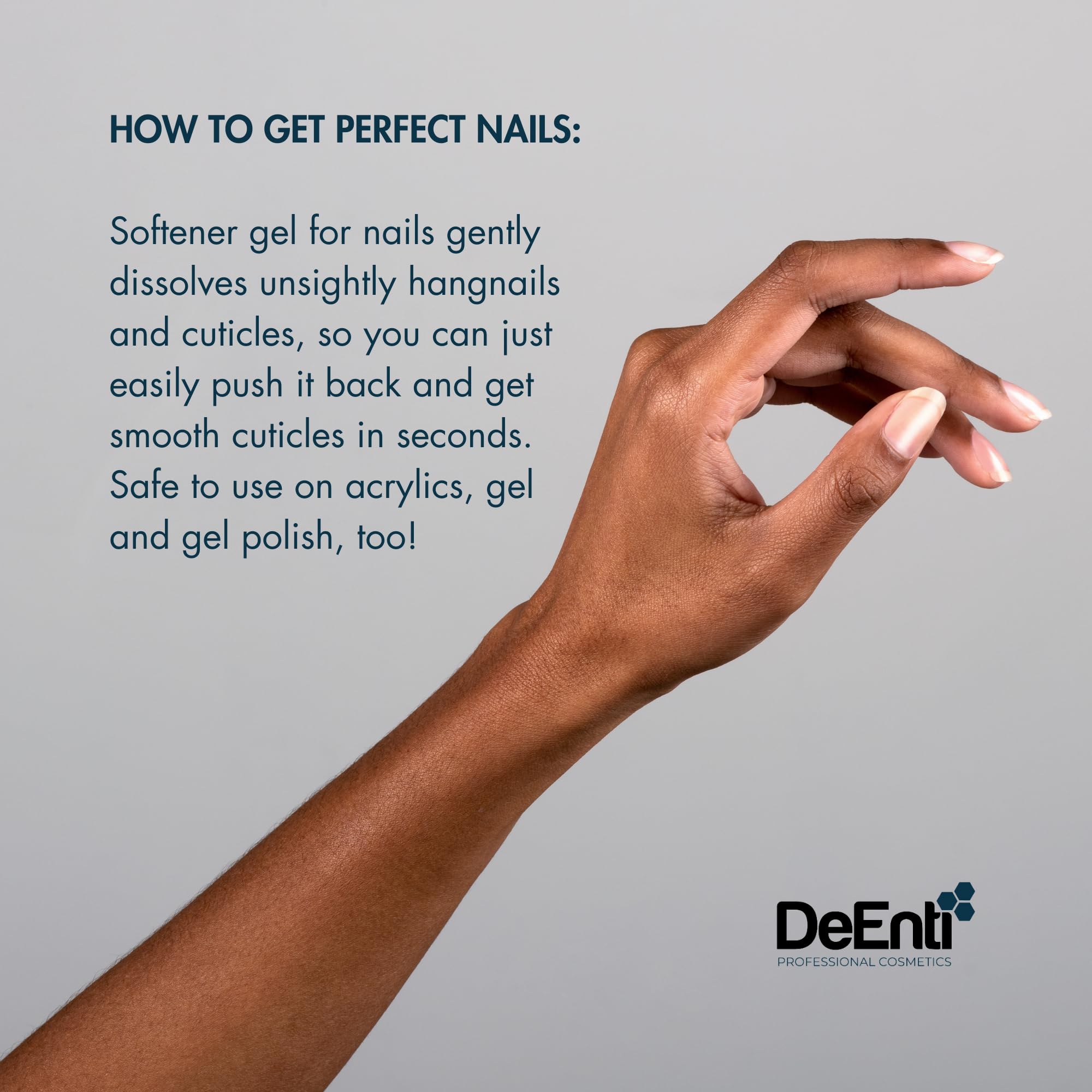 DeEnti Cuticle Softener used by professionals at home setup