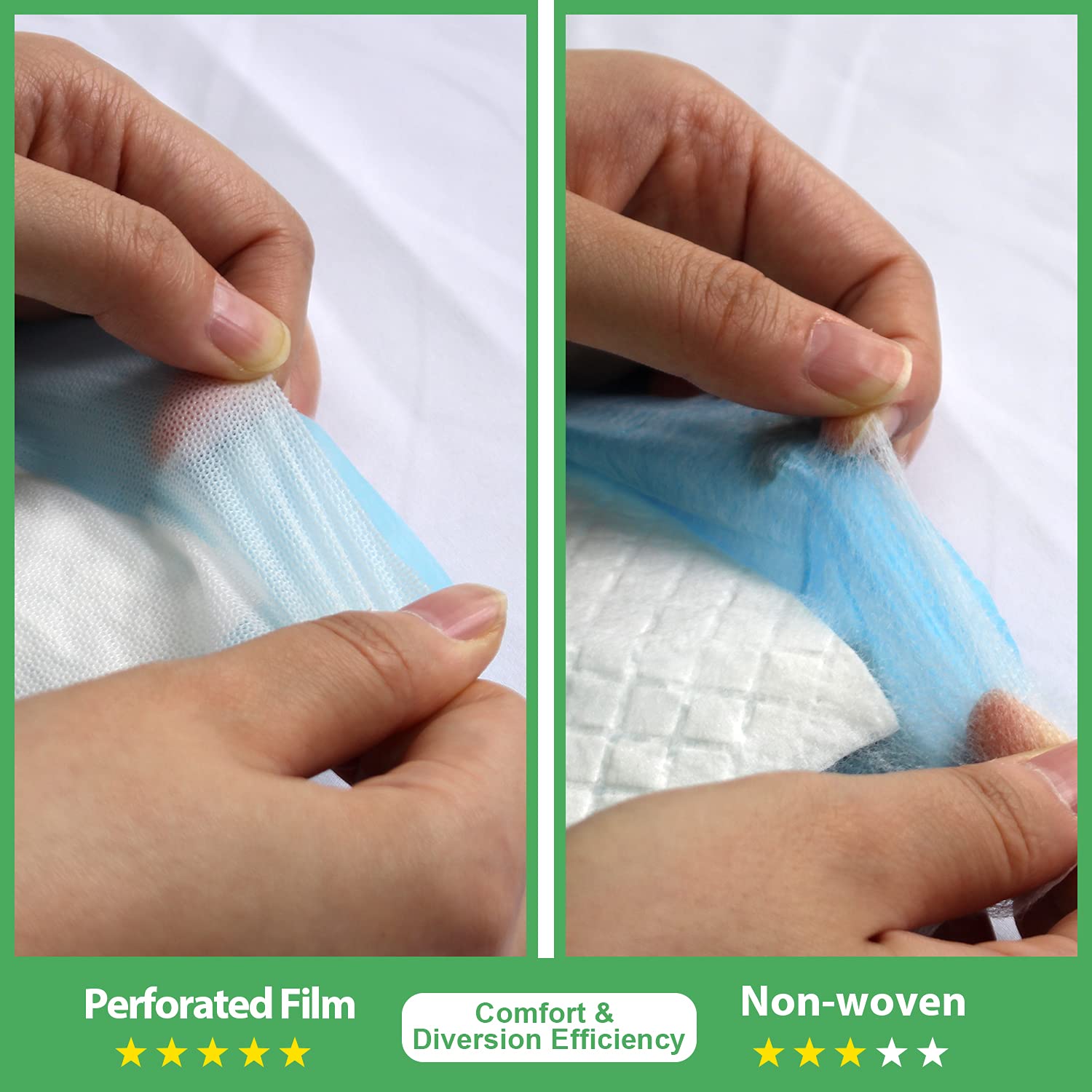 Deep Dear 6-layer absorbent design delivers superior liquid management.
