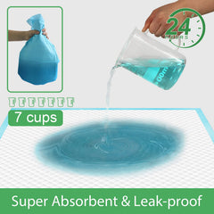 Deep Dear leak-proof backing layer protects floors and furniture.