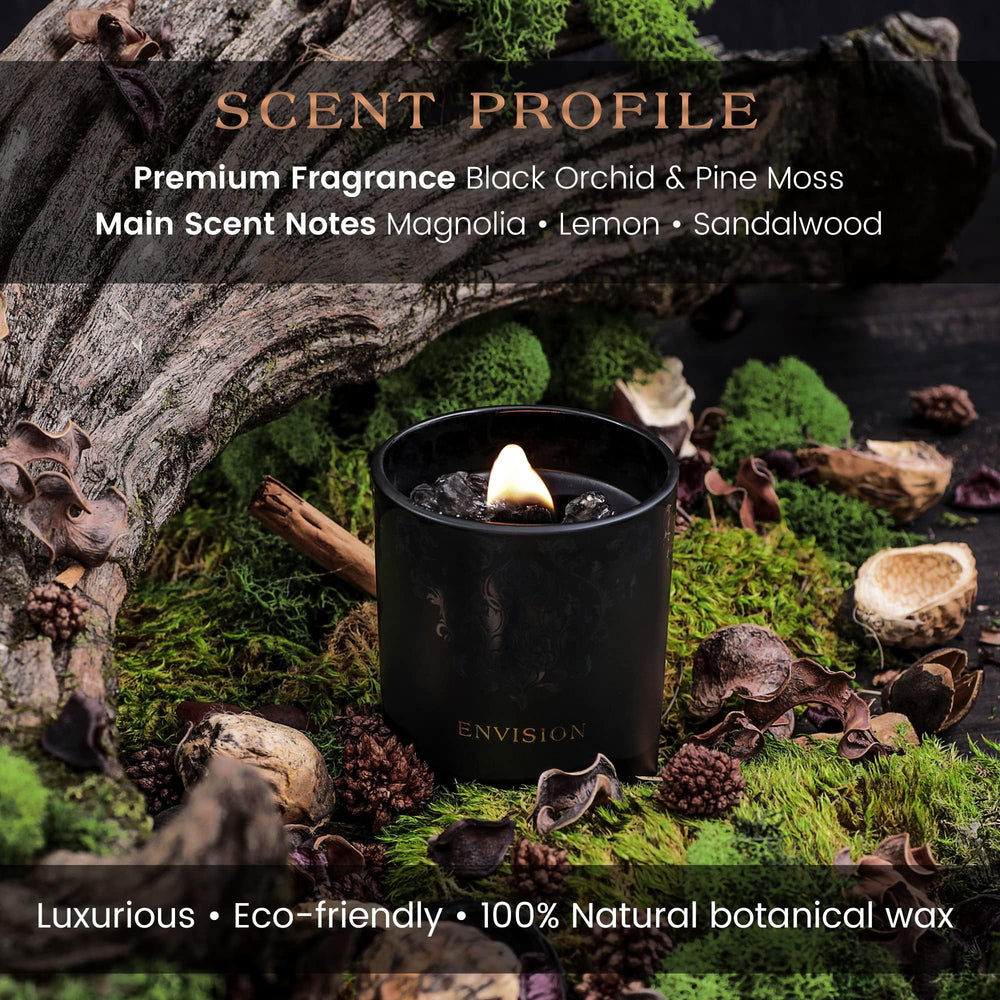 Deep Eden smoky quartz and clear quartz crystals accent calm moments
