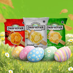 Deep River Salt and Cracked Pepper bag highlights bold crunch and convenient lunchbox snack