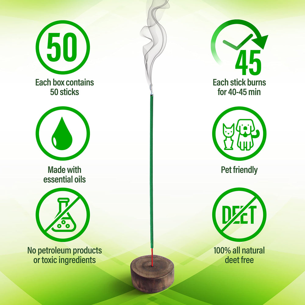 DEARTAGNAN Mosquito Incense Sticks are DEET-free and pet-friendly in outdoor settings.