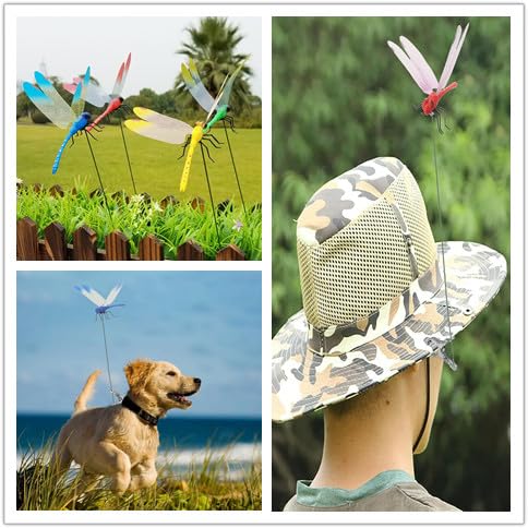 Defemim dragonfly clip 6-pack garden view highlights year-round use in sunny yards.