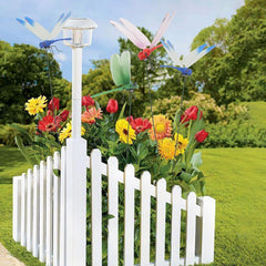Defemim dragonfly stake 3D garden decor in motion adds whimsy to outdoor spaces.