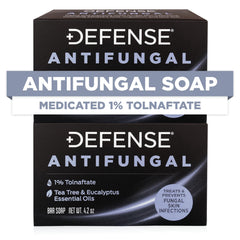 Defense Antifungal Bar Soap pack front view for gym-ready cleansing.