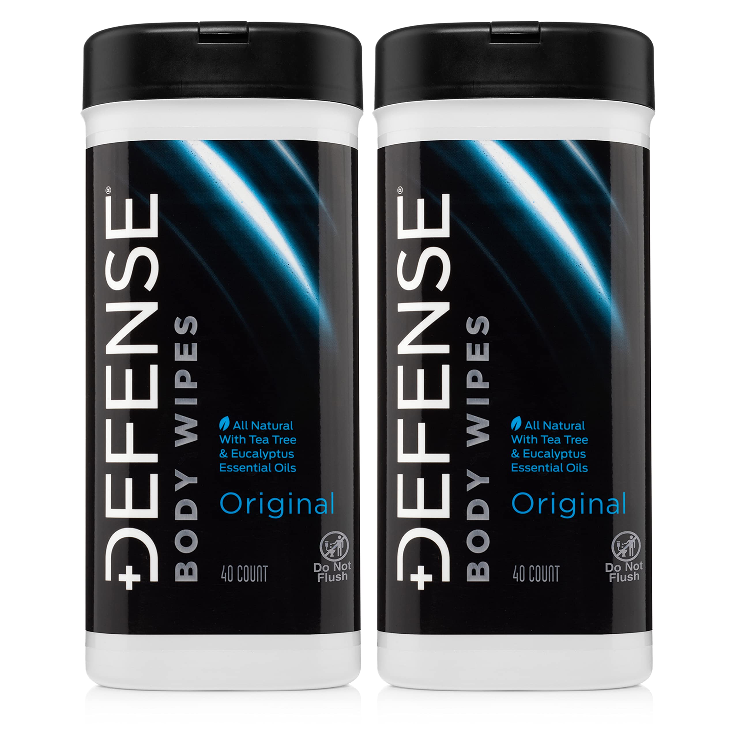 Defense Soap all-natural body wipes in a canister for on-the-go clean with tea tree oil.