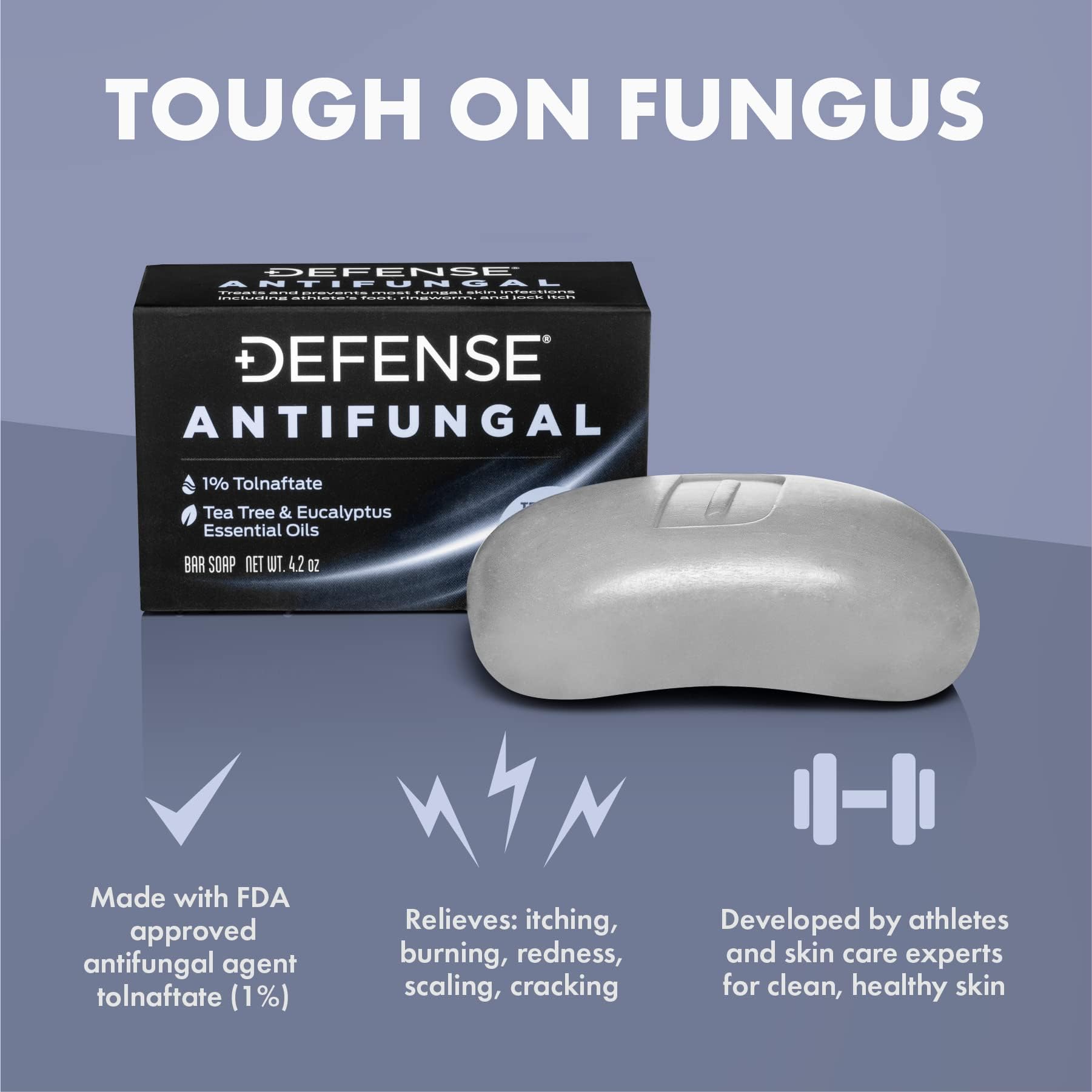 Defense Soap ringworm defense bar shown during gym routine