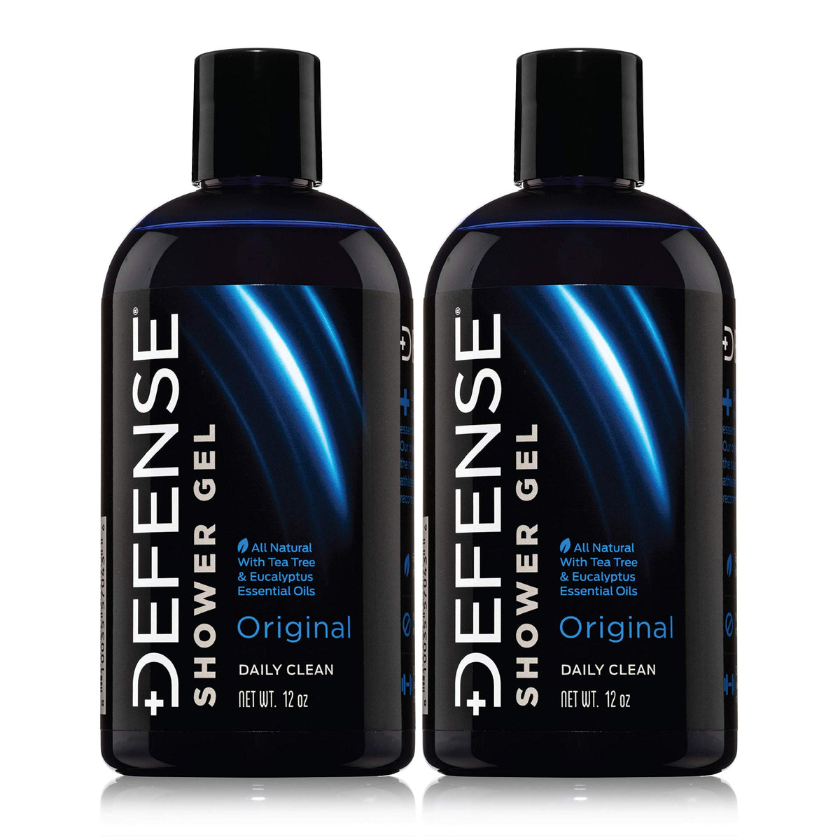 Defense Soap Tea Tree Body Wash bottle on shelf highlighting natural ingredients and odor control