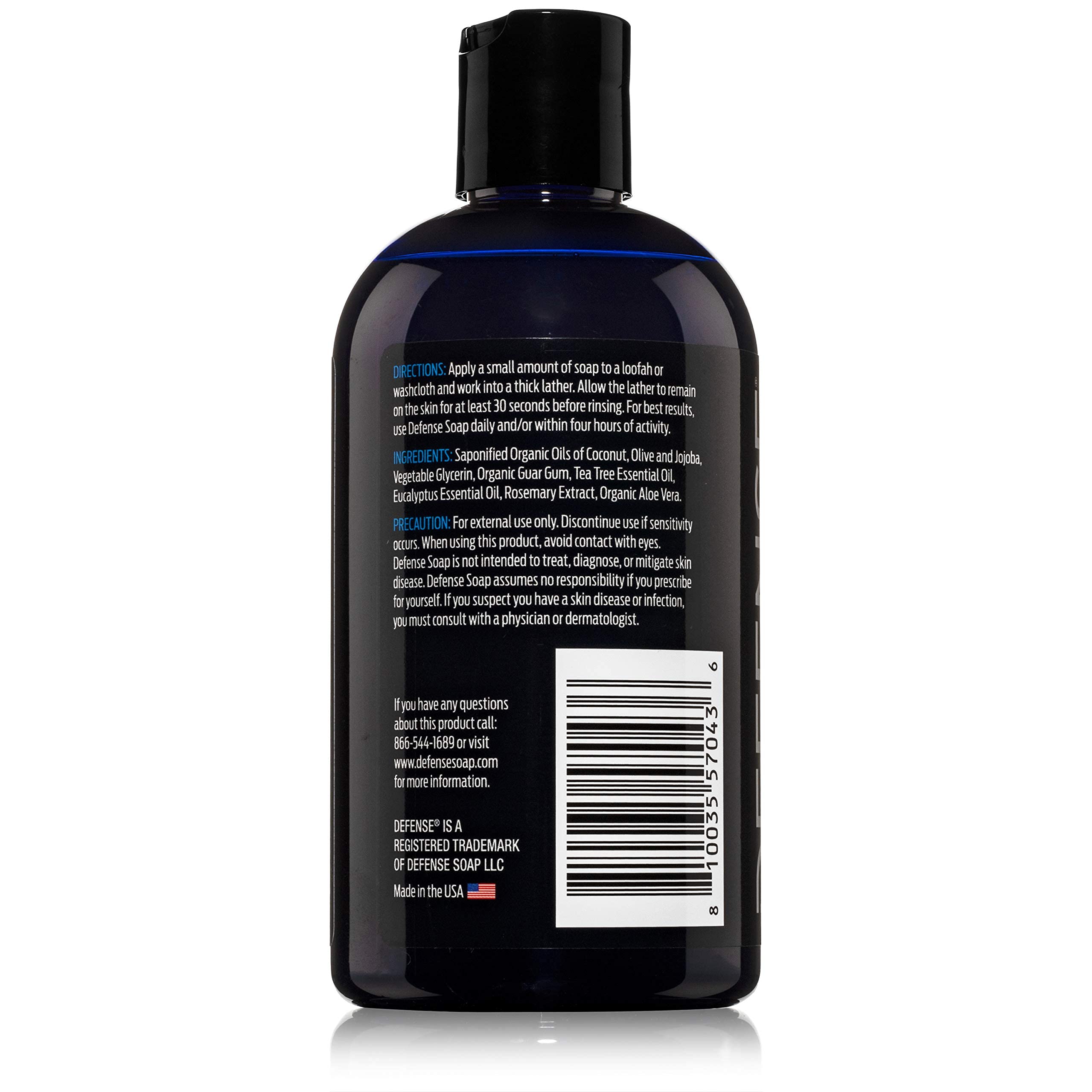 Pack of two Defense Soap Tea Tree Body Wash bottles for home or gym use