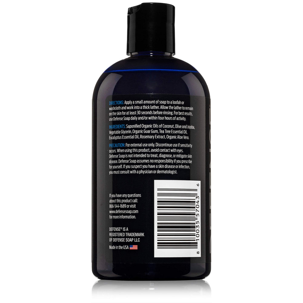 Pack of two Defense Soap Tea Tree Body Wash bottles for home or gym use