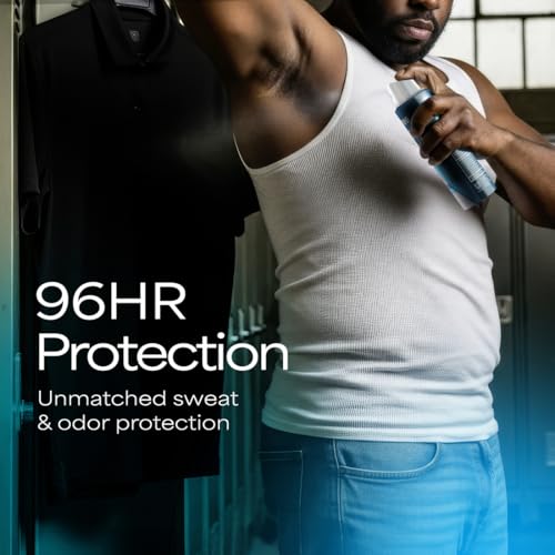 Degree 96-hour protection bottle emphasizing long-lasting freshness.