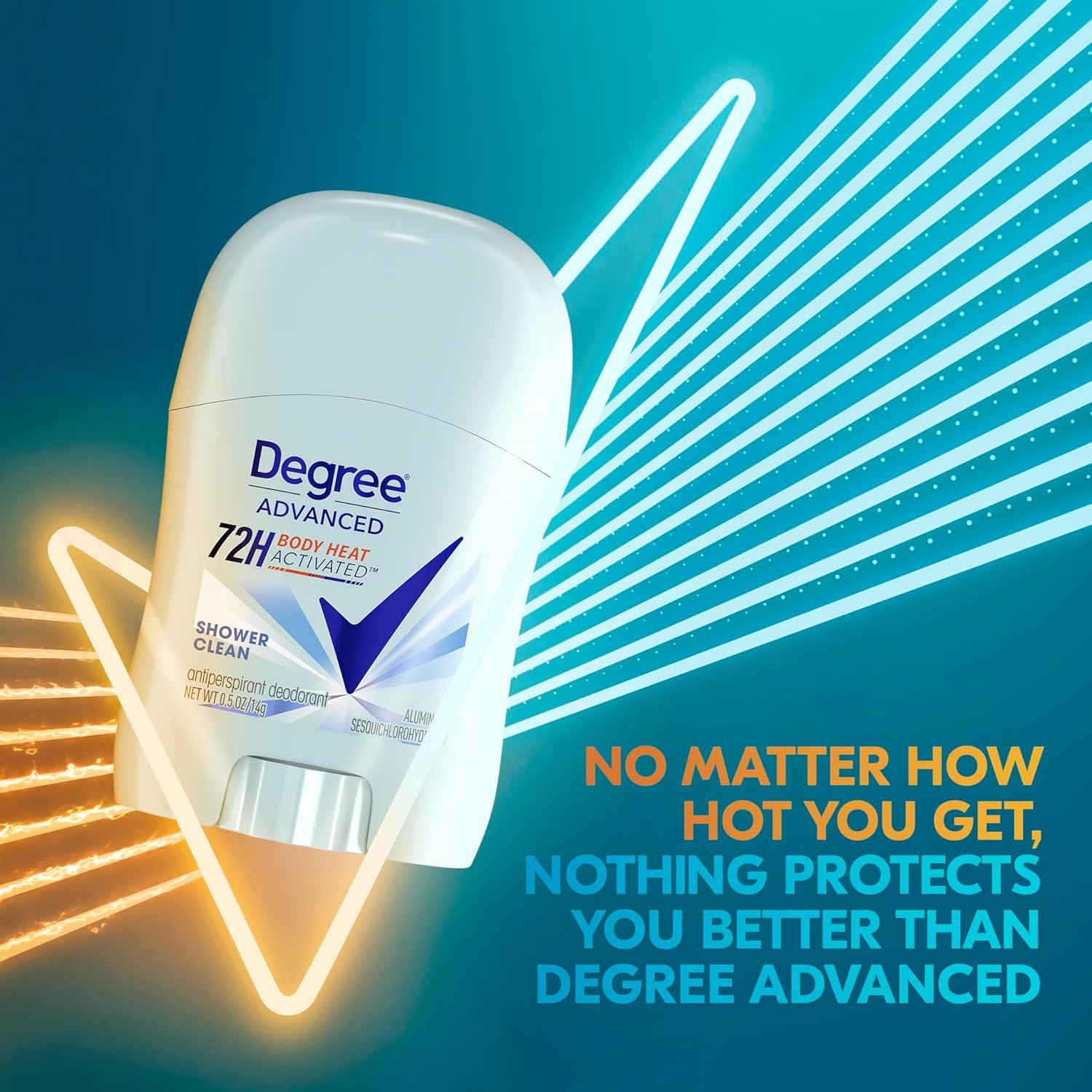 Packaging emphasizing up to 72-hour protection from Degree Advanced