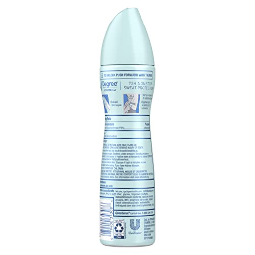 Degree Advanced Shower Clean spray in motion releases fragrance with every movement.