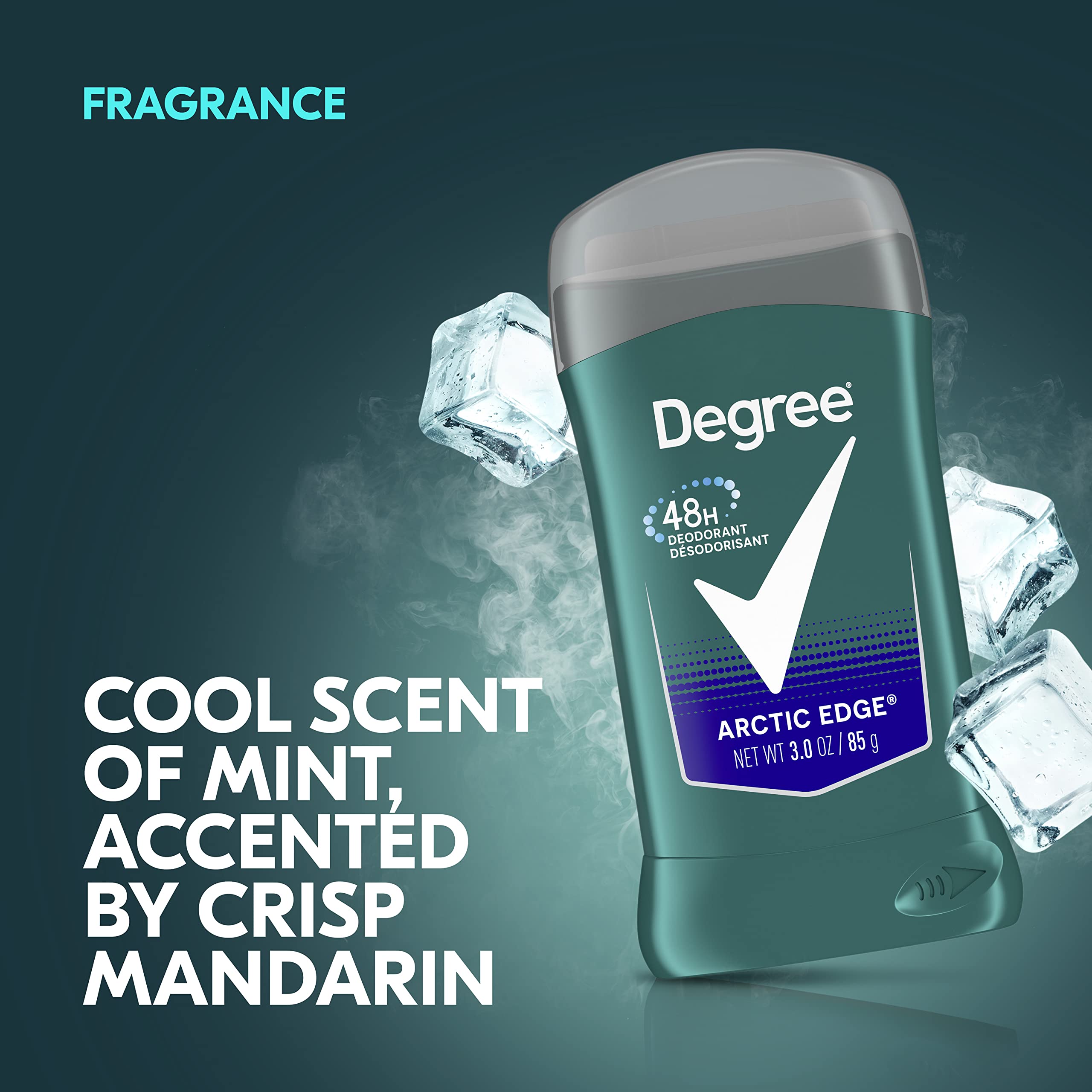 Degree Arctic Edge aluminum-free formula gentle on skin